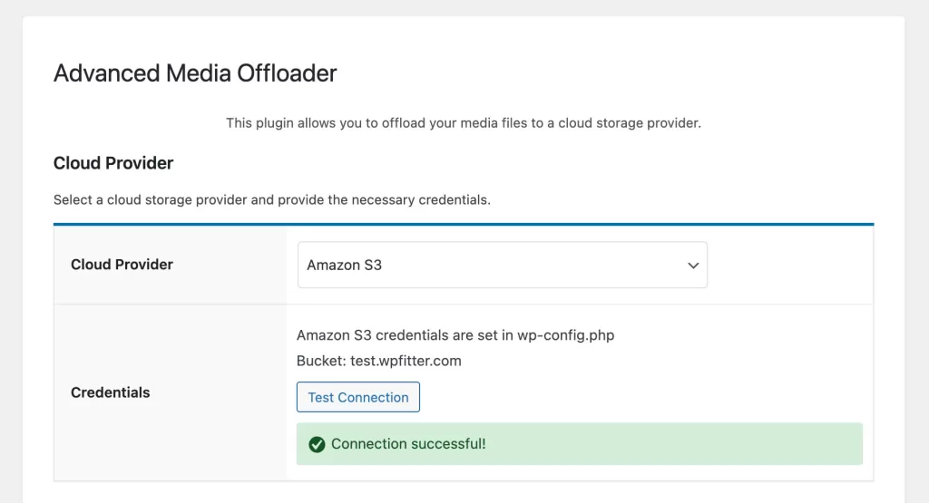 How to Offload WordPress Media Files to Amazon S3: Accelerate with Cloudflare CDN 12 Advanced Media Offloader Test connection to Amazon S3