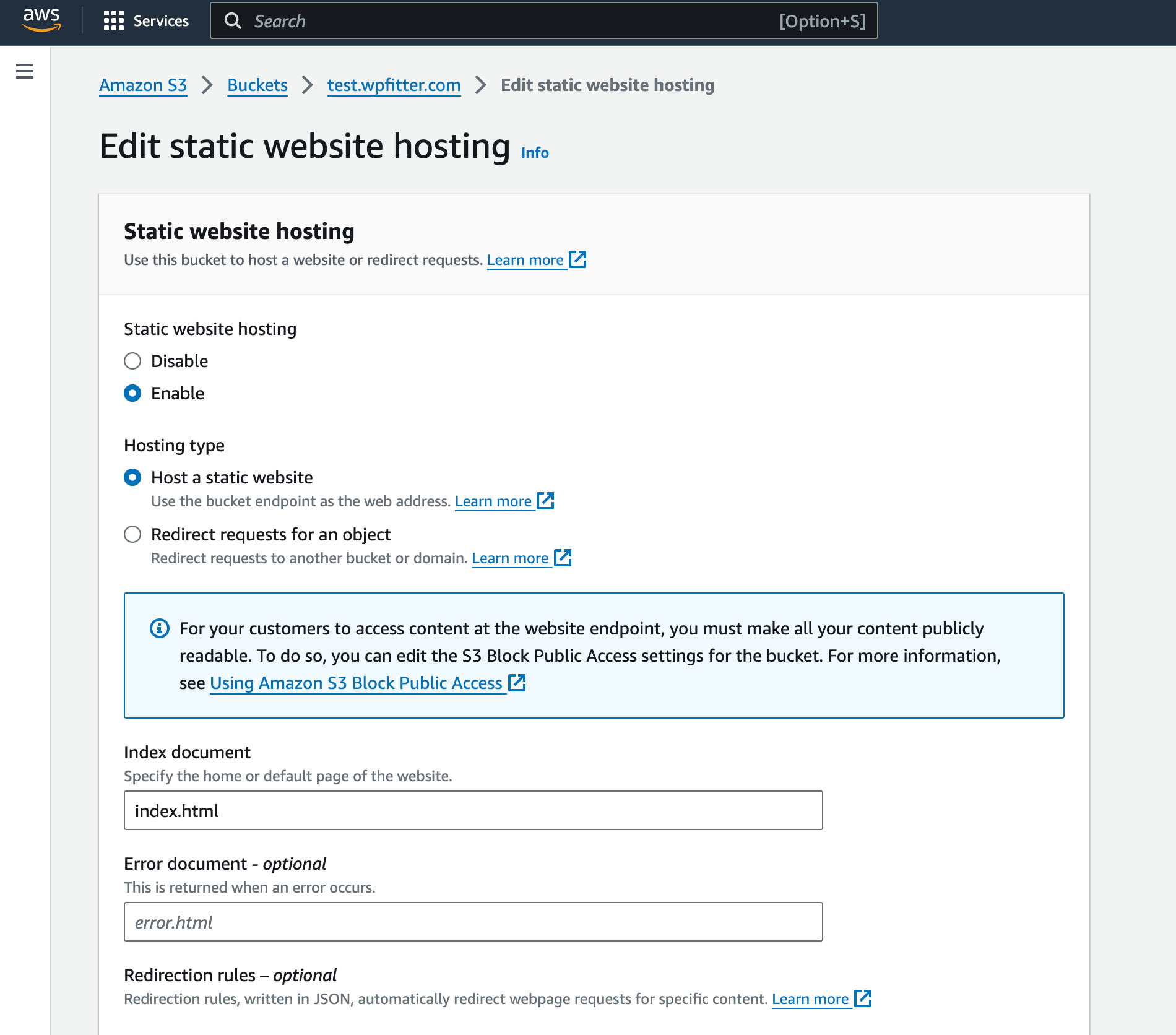 How to Offload WordPress Media Files to Amazon S3: Accelerate with Cloudflare CDN 18 aws s3 bucket static website hosting