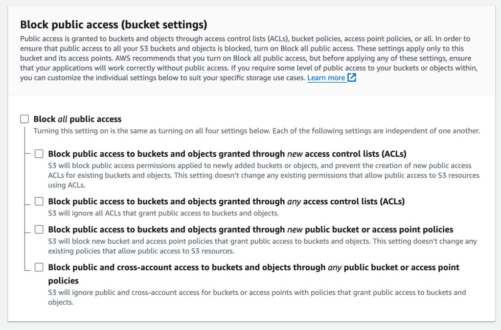 How to Offload WordPress Media Files to Amazon S3: Accelerate with Cloudflare CDN 6 Unblock public access to bucket