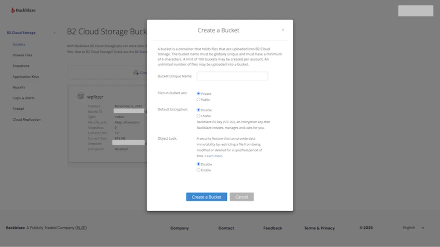 How to Offload WordPress Media Files to Backblaze B2 (Step-by-Step Guide) 2 B2 Cloud Storage Buckets